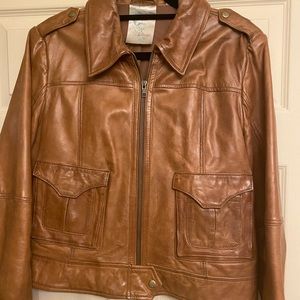 NWOT Hinge Leather Bomber Jacket